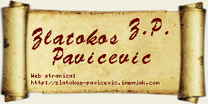 Zlatokos Pavičević vizit kartica
